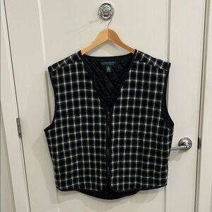 Black and White Checkered Vest
